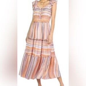 Current Air Women’s Striped Tiered Maxi Dress